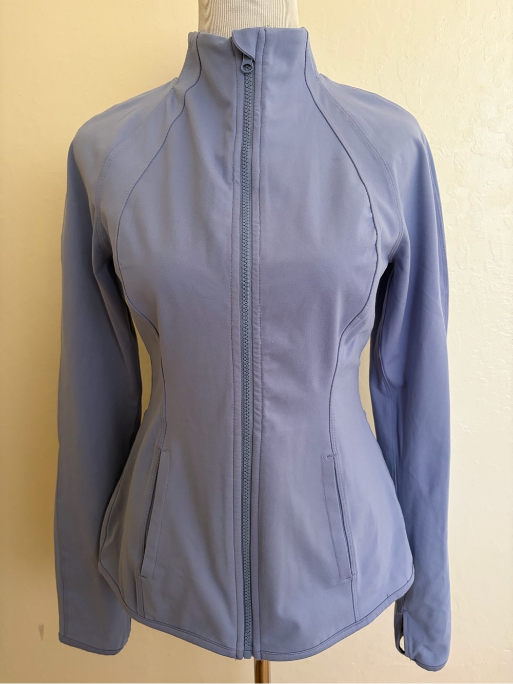 Yogalicious Periwinkle Zip Front Bomber Jacket